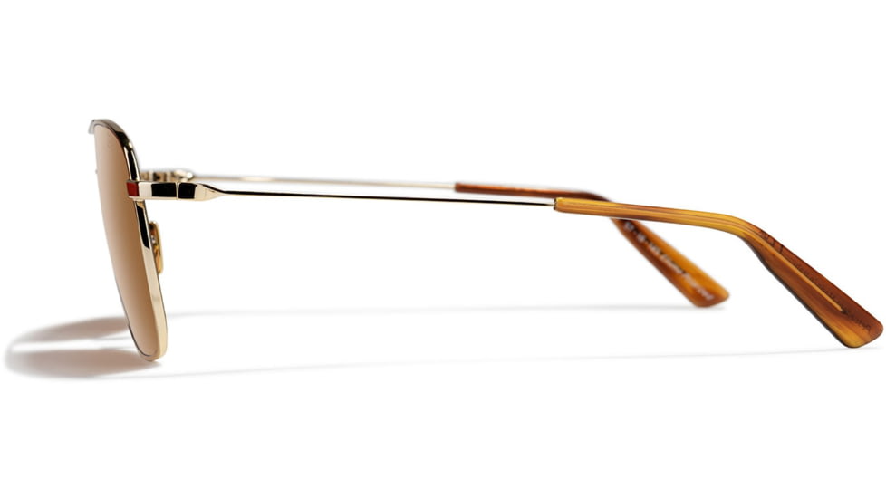 Zeal Optics Shipstern Eco-Friendly Stainless Steel Aviator Polarized Sunglasses, Gold/Copper, Medium, 12010
