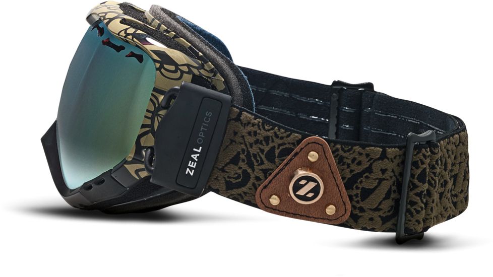 Zeal Optics Sigma Ski Goggles, Cipher Gold Frame and Alchemy Mirror Optimum Lens 10254