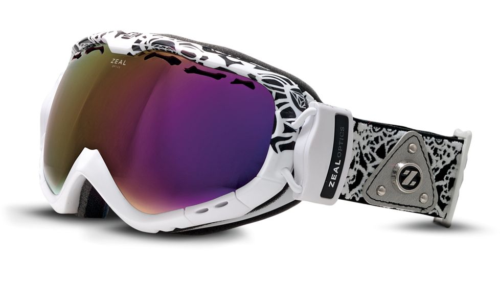 Zeal Optics Sigma Ski Goggles, Cipher Newspaper Frame and Aurora Mirror Optimum Lens 10253