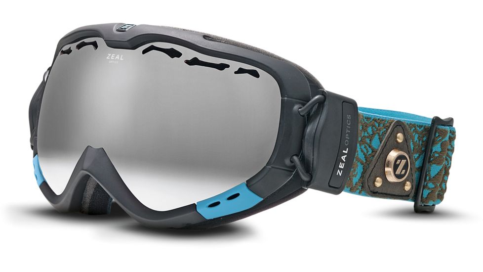 Zeal Optics Sigma Ski Goggles, Cipher Turquoise Frame and Metal Mirror Optimum Lens 10258