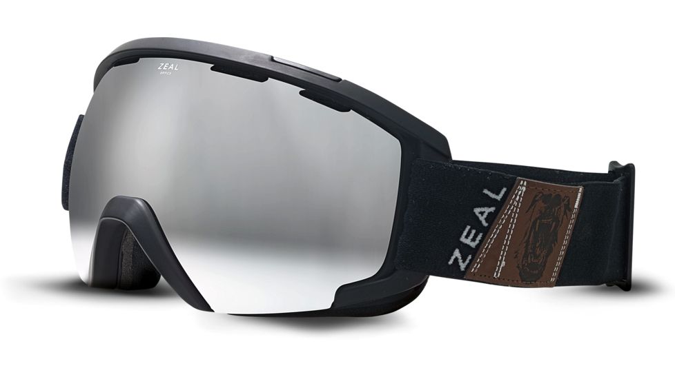Zeal Optics Slate Ski Goggles, Foundry Black Frame and Metal Mirror Optimum Lens 10262