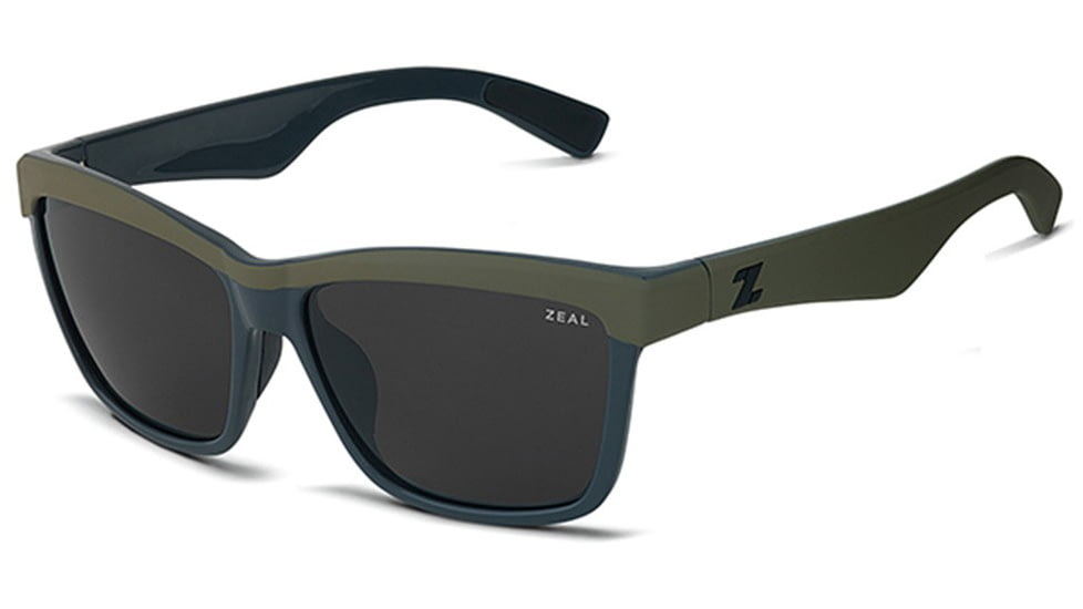 Zeal Optics Kennedy Sunglasses Matte Fatigue Frame, Dark Grey Lenses, Polarized 10649