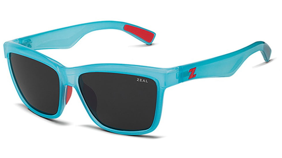 Zeal Optics Kennedy Sunglasses Reflection Blue Frame, Dark Grey Lenses, Polarized 10648