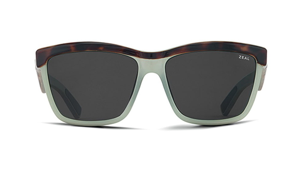 Zeal Optics Kennedy Sunglasses Seafoam Tortoise Frame, Dark Grey Lenses, Polarized 10654