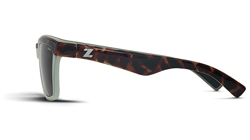 Zeal Optics Kennedy Sunglasses Seafoam Tortoise Frame, Dark Grey Lenses, Polarized 10654