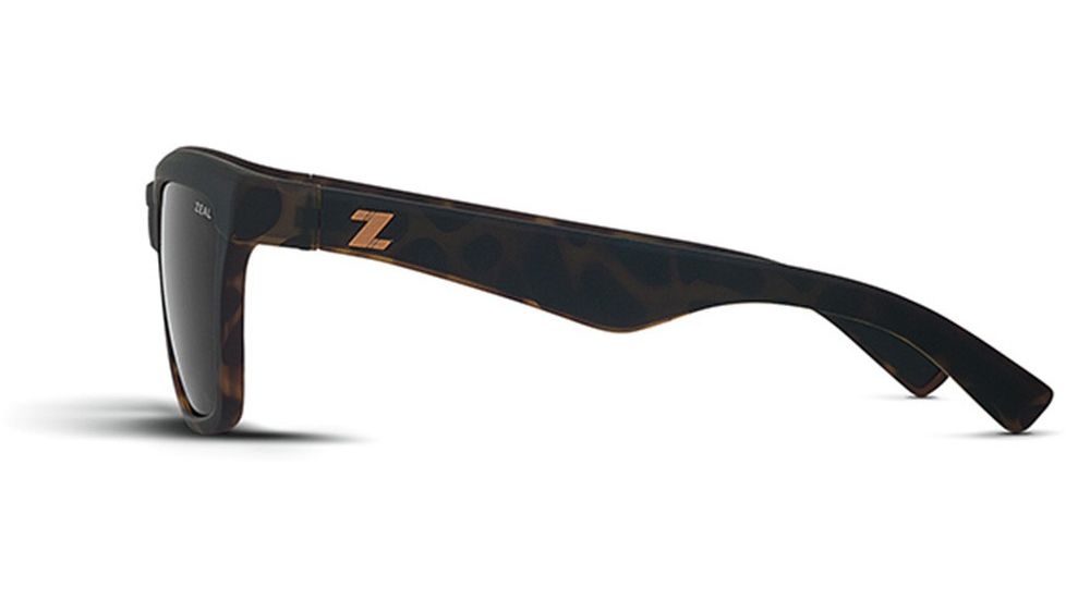 Zeal Optics Kennedy Sunglasses Torched Tortoise Frame, Dark Grey Lenses, Polarized 10652