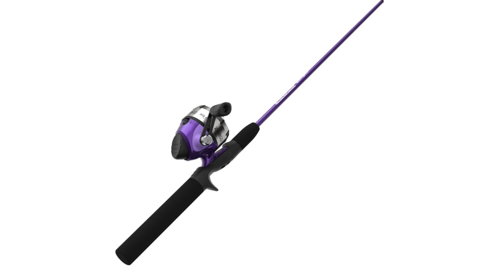Zebco 202 ZeeBee Spincast Reel and Rod Combo, 5ft 6in Rod, Med-Light, Mod-Fast, SZ 30 Reel, RH Retrieve, 29-PC Eagle Claw Tackle Kit, Purple, 202ZB2EC562ML.FB4