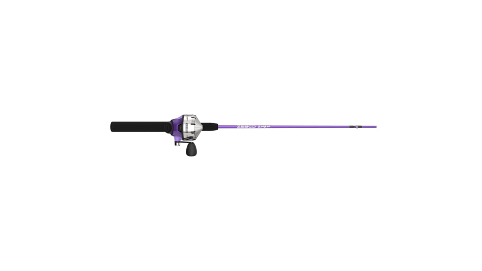 Zebco 202 ZeeBee Spincast Reel and Rod Combo, 5ft 6in Rod, Med-Light, Mod-Fast, SZ 30 Reel, RH Retrieve, 29-PC Eagle Claw Tackle Kit, Purple, 202ZB2EC562ML.FB4
