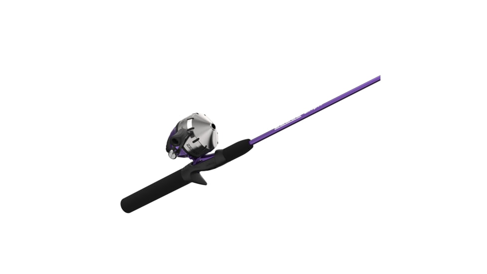 Zebco 202 ZeeBee Spincast Reel and Rod Combo, 5ft 6in Rod, Med-Light, Mod-Fast, SZ 30 Reel, RH Retrieve, 29-PC Eagle Claw Tackle Kit, Purple, 202ZB2EC562ML.FB4