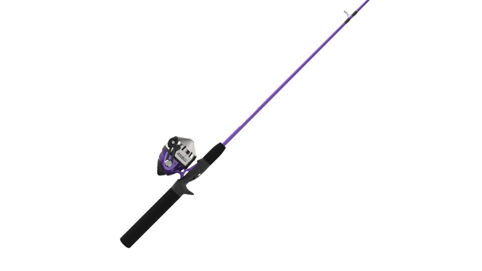 Zebco 202 ZeeBee Spincast Reel and Rod Combo, 5ft 6in Rod, Med-Light, Mod-Fast, SZ 30 Reel, RH Retrieve, 29-PC Eagle Claw Tackle Kit, Purple, 202ZB2EC562ML.FB4