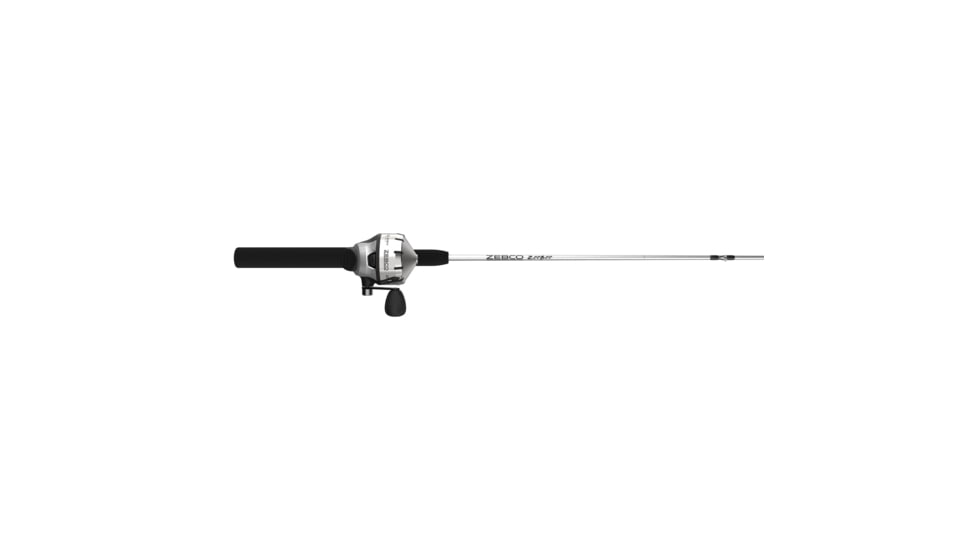 Zebco 202 ZeeBee Spincast Reel and Rod Combo, 5ft 6in Rod, Med-Light, Mod-Fast, SZ 30 Reel, RH Retrieve, 29-PC Eagle Claw Tackle Kit, Silver/Black, 202ZB1EC562ML.FB4