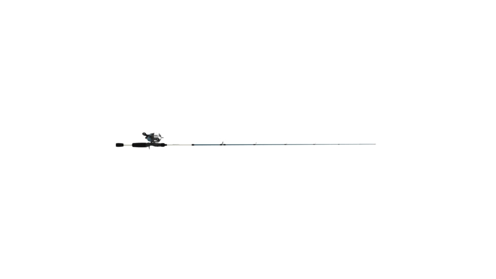 Zebco 33 Custom-Z Spincast Reel and Rod Combo, 6ft 6in 2-PC Telescopic Rod, Medium, Fast, SZ 30 Reel, 4.1-1 Ratio, 14-PC Strike King Tackle Kit, Silver/Blue, 33CZ1SK662M.FB4