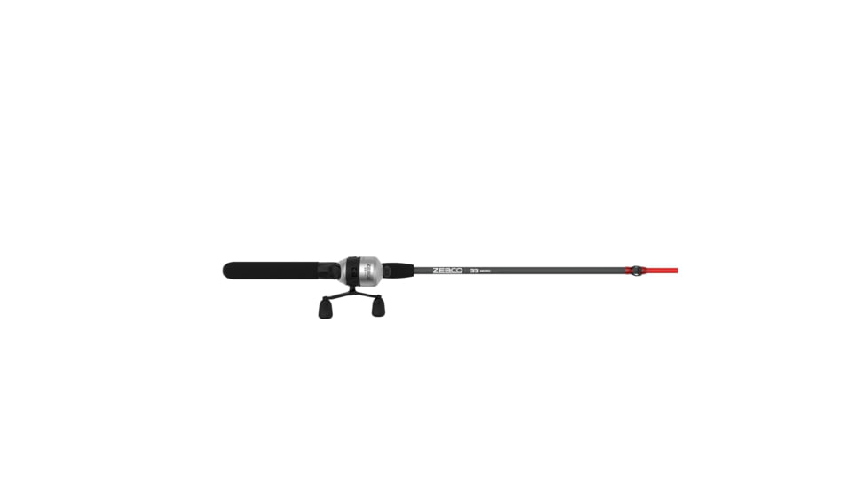 Zebco 33 Micro Bitsy Spincast Reel and Rod Combo, 6ft 6in 2-PC Telescopic Rod, Ultra-Light, Mod-Fast, Pre-Spooled w/ 4lb Line, 17-PC Tackle, Silver, 33MCSKB662UL.FB4