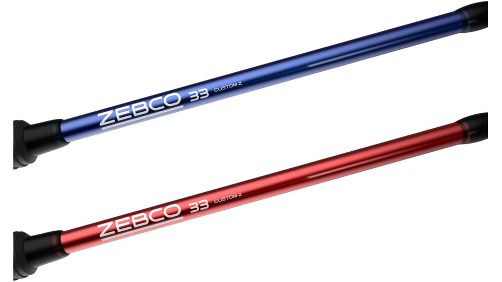 Zebco 33 Micro Custom Z Spincast Reel and Rod Combo, 5ft, 2-PC Fiberglass Rod, Ultra-Lt, Mod-Fast, SZ 10 Reel, 4.3-1 Ratio, 4lb Line, Red/Blue Assort, 33MCCZ502ULA.NS4