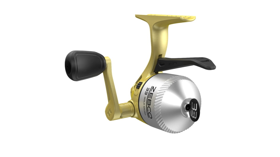 Zebco 33 Gold Micro Trigger Spincast Reel and Rod Combo, 5ft 2-PC Fiberglass Rod, Cork Rod Handle, Instant Anti-Reverse Clutch, Pre-spooled w/ 4lb Zebco Cajun Line, Silver/Gold, 33MTG502ULA.NS4