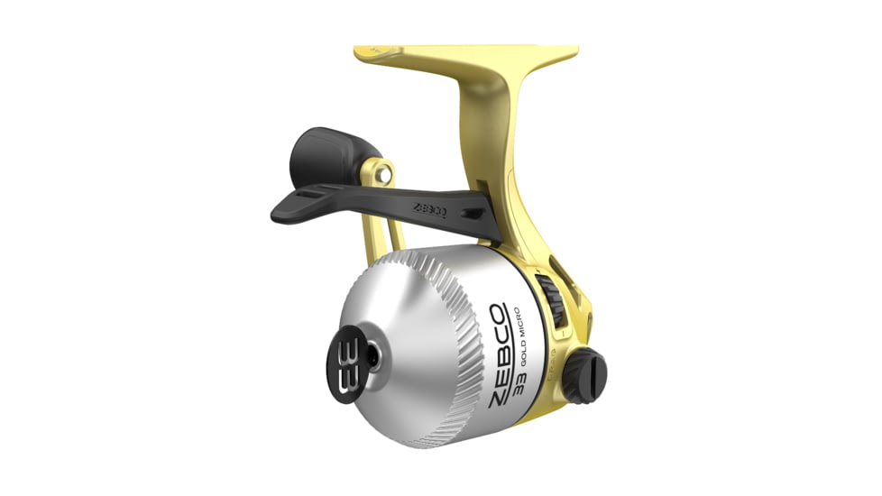 Zebco 33 Gold Micro Trigger Spincast Reel and Rod Combo, 5ft 2-PC Fiberglass Rod, Cork Rod Handle, Instant Anti-Reverse Clutch, Pre-spooled w/ 4lb Zebco Cajun Line, Silver/Gold, 33MTG502ULA.NS4