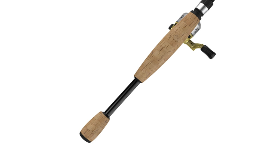 Zebco 33 Gold Micro Trigger Spincast Reel and Rod Combo, 5ft 2-PC Fiberglass Rod, Cork Rod Handle, Instant Anti-Reverse Clutch, Pre-spooled w/ 4lb Zebco Cajun Line, Silver/Gold, 33MTG502ULA.NS4