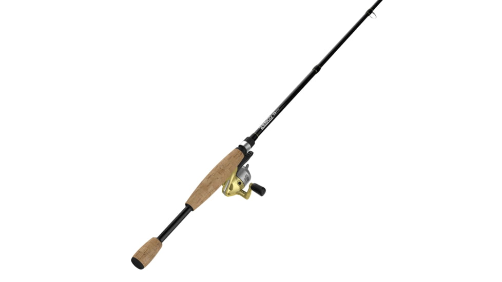 Zebco 33 Gold Micro Trigger Spincast Reel and Rod Combo, 5ft 2-PC Fiberglass Rod, Cork Rod Handle, Instant Anti-Reverse Clutch, Pre-spooled w/ 4lb Zebco Cajun Line, Silver/Gold, 33MTG502ULA.NS4
