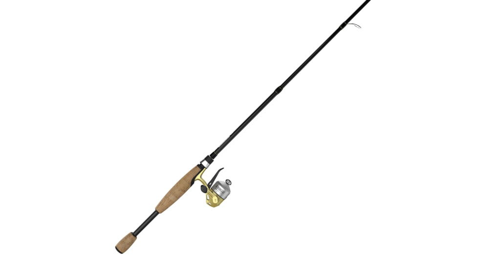 Zebco 33 Gold Micro Trigger Spincast Reel and Rod Combo, 5ft 2-PC Fiberglass Rod, Cork Rod Handle, Instant Anti-Reverse Clutch, Pre-spooled w/ 4lb Zebco Cajun Line, Silver/Gold, 33MTG502ULA.NS4