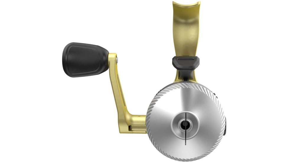 Zebco 33 Gold Micro Trigger Spincast Reel, SZ 10 Reel, Changeable Righ/Left Retrieve, Durable All-Metal Gears, Pre-Spooled w/ 4lb Zebco Cajun Line, Silver/Gold, 33MTNGOLD.BX6