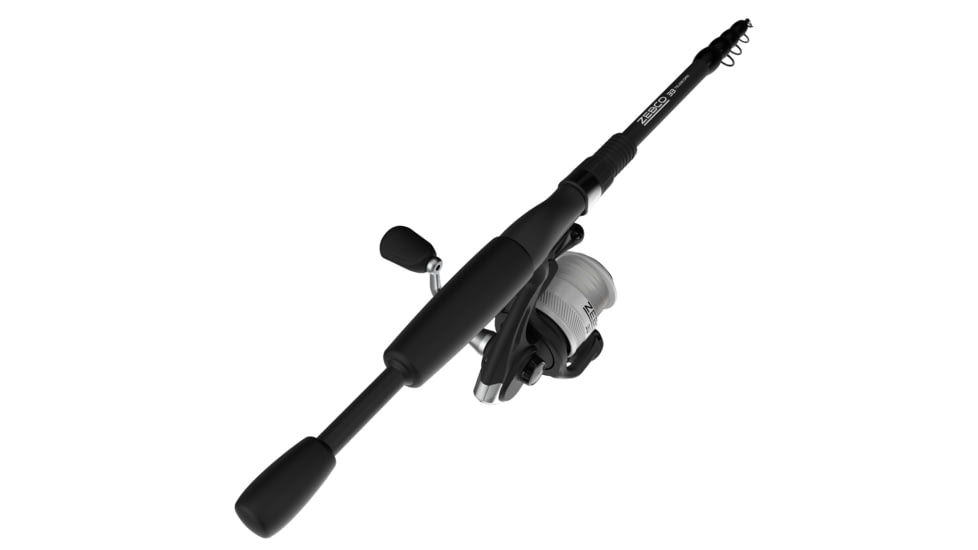 Zebco 33 Spinning Reel and Telescopic Rod Combo, Extendable 20in to 6ft Fiberglass Pole, EVA Rod Handle, SZ 20 Reel, Aluminum Spool, QuickSet Anti-Reverse, Silver/Black, 33SP605MTELA.FB4