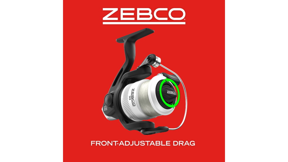 Zebco 33 Spinning Reel and Telescopic Rod Combo, Extendable 20in to 6ft Fiberglass Pole, EVA Rod Handle, SZ 20 Reel, Aluminum Spool, QuickSet Anti-Reverse, Silver/Black, 33SP605MTELA.FB4
