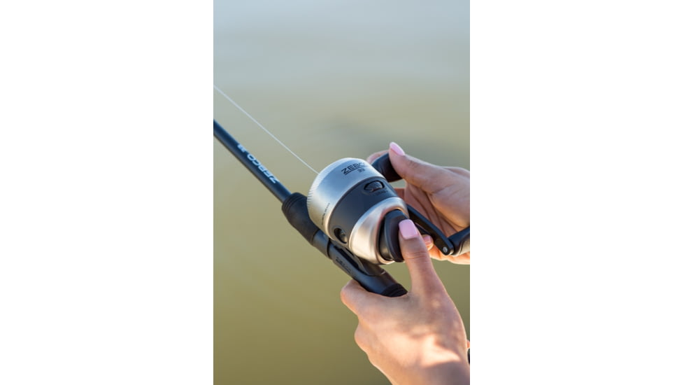 Zebco 33 Spincast Reel and Rod Combo, 5ft 6in 2-PC Fiberglass Rod, QuickSet Anti-Reverse Reel w/ Bite Alert, Including BONUS Reel, Silver, 3333N.BP4