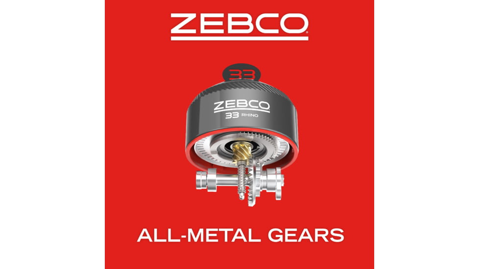 Zebco 33 Rhino Spincast Reel and Rod Combo, 6ft 2-PC E-Glass Rod w/ ComfortGrip Handle, QuickSet Anti-Reverse Reel w/ Bite Alert, Gray/Black, ZR33602MA.NS3