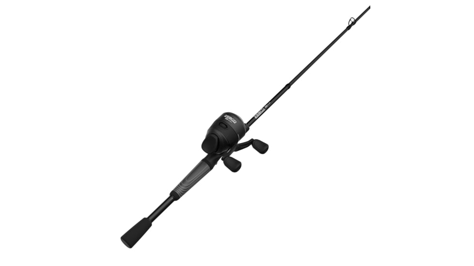 Zebco 33 Black Spincast Reel and Rod Combo, 6ft 2-PC Graphite Rod w/ ComfortGrip Handle, QuickSet Anti-Reverse Reel w/ MicroFine Drag, Black, 33BL602MA.NS4