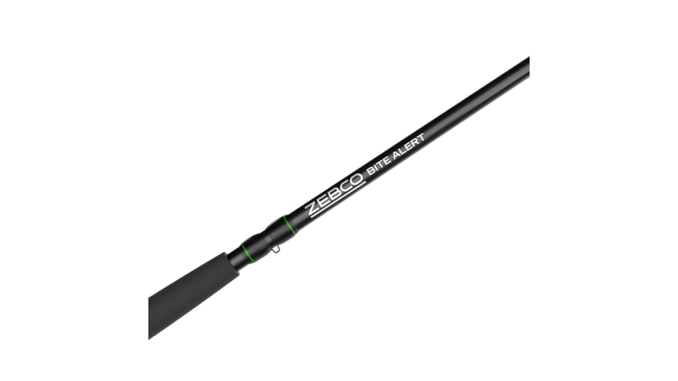 Zebco Bite Alert Spinning Reel and Rod Combo, 7ft 2-PC Fiberglass Pole, Extended EVA Handle, SZ 60 Reel, Pre-Spooled w/ 20lb Zebco Line, 4.9-1 Ratio, Black/White, BA60702MHA.NS3