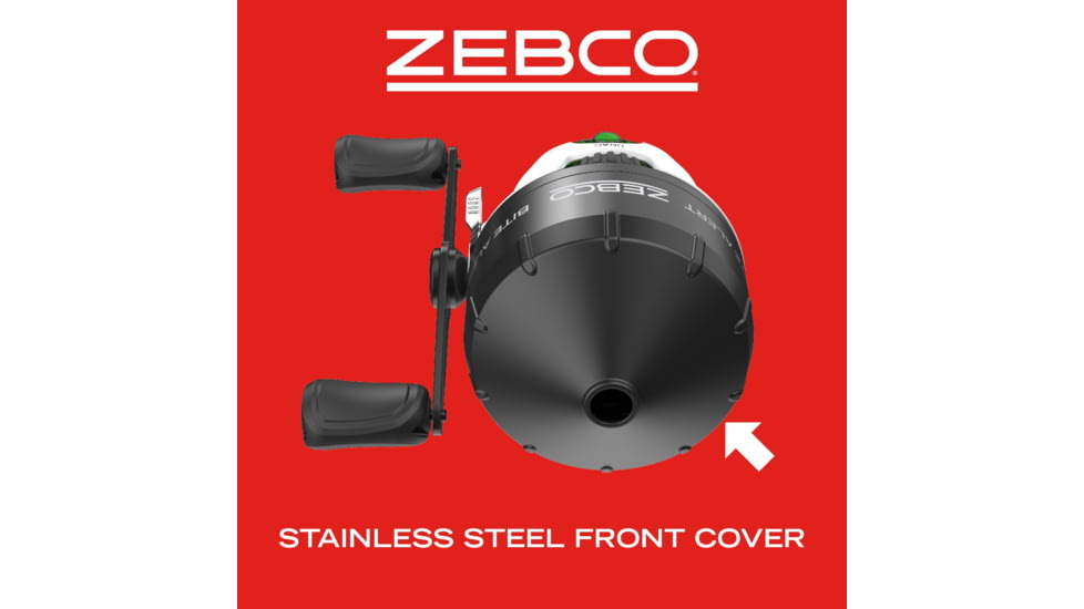 Zebco Bite Alert Spincast Reel and Rod Combo, 7ft 2-PC Fiberglass Rod w/ Built-in Hook Keeper, Electronic Bite Alert Reel w/ Ceramic Pick-Up Pin and Dial-Adjustable Drag, BA808J702MHA.NS3