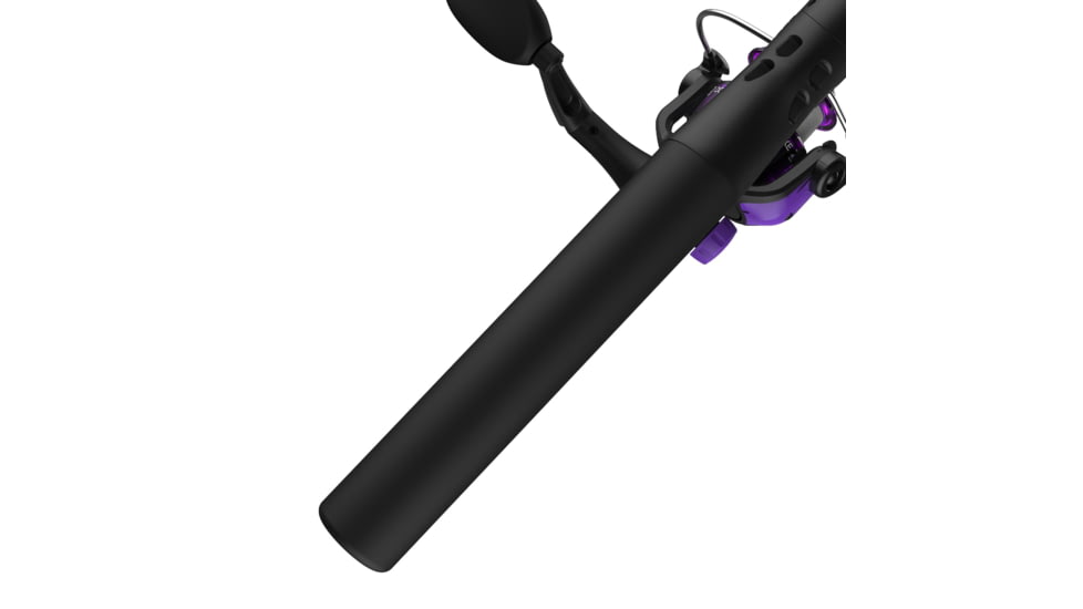 Zebco Dock Demon Spinning Reel and Rod Combo, 30in 1-PC Fiberglass Pole, EVA Rod Handle, SZ 10 Reel, train Drag, Pre-Spooled w/ 6lb Zebco Line, Purple, DOCKPRSP301M.FB6