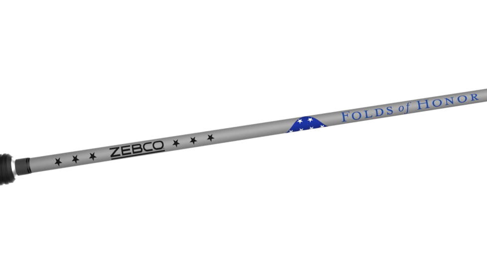 Zebco Folds of Honor Spincast Reel and Rod Combo, 6ft 2-PC Rod w/ EVA Handle, QuickSet Anti-Reverse Reel w/ Bite Alert, 33602MFOHC.NS4