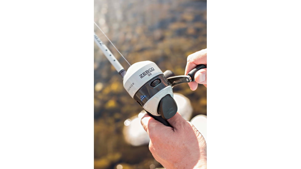 Zebco Folds of Honor Spincast Reel and Rod Combo, 6ft 2-PC Rod w/ EVA Handle, QuickSet Anti-Reverse Reel w/ Bite Alert, 33602MFOHC.NS4