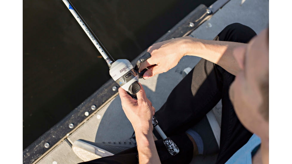 Zebco Folds of Honor Spincast Reel and Rod Combo, 6ft 2-PC Rod w/ EVA Handle, QuickSet Anti-Reverse Reel w/ Bite Alert, 33602MFOHC.NS4