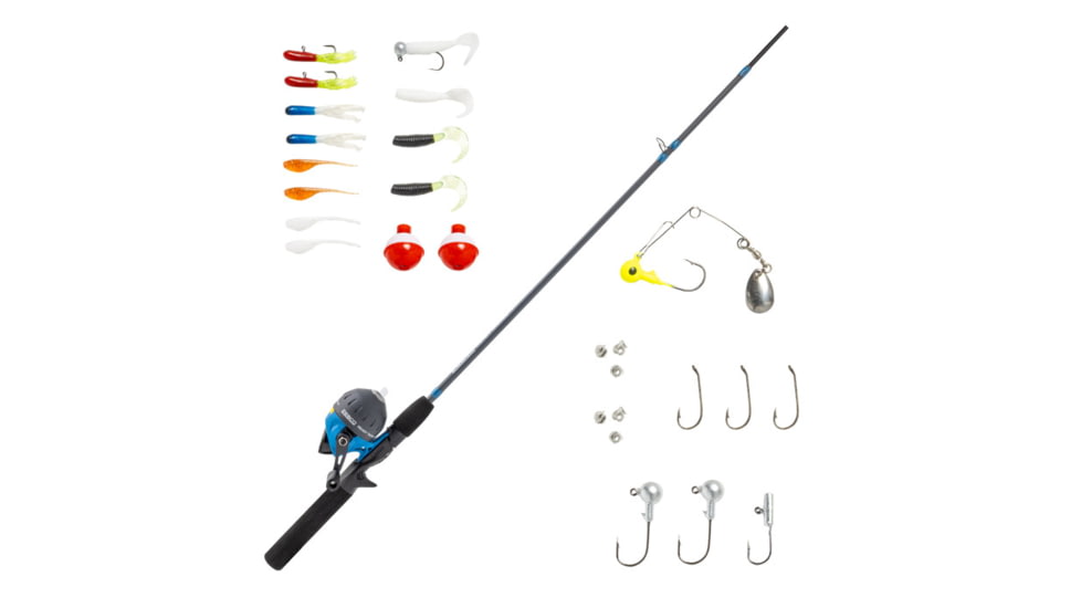 Zebco Ready Tackle 5 ft 6 in Spincast Combo w/All-Purpose Tackle, 2 Pieces, Medium Light, 21-43829
