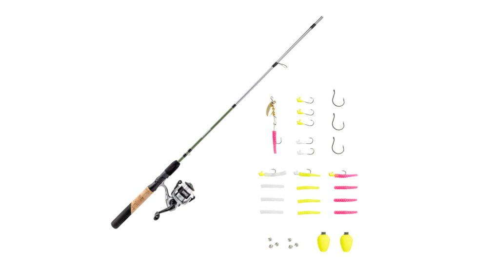 Zebco Ready Tackle Trout 10sz 6 ft Spinning Combo w/Trout Magnet Tackle, 2 Pieces, Ultra Light, 21-44698