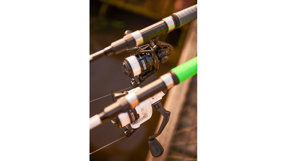 Zebco Roam 20 Size Spinning Combo, 8 lb Line, w/2 Piece Medium Light Rod, Black, 6ft, ROAMBK20602ML.NS3