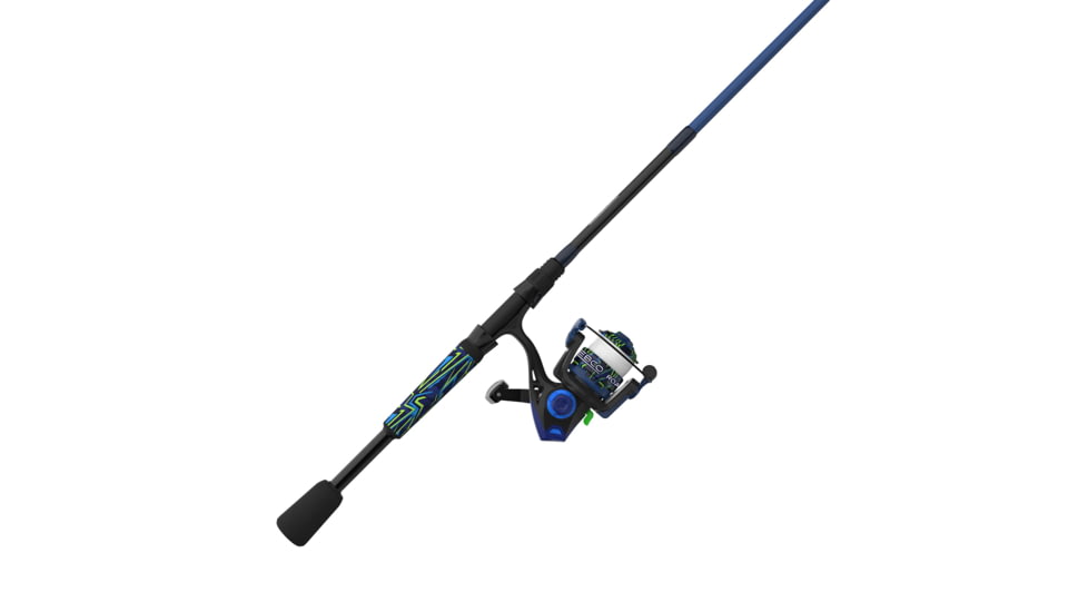Zebco Roam Spinning Reel and Rod Combo, 6ft 2-PC Fiberglass Pole, Split ComfortGrip Handle, Soft-Touch Handle Knob, SZ 20 Reel, Green/Blue, ROAMBG20602ML.NS3