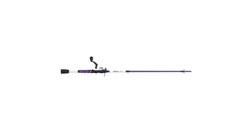 Zebco Roam Spinning Reel and Rod Combo, 6ft 2-PC Fiberglass Pole, Split ComfortGrip Handle, Soft-Touch Handle Knob, SZ 20 Reel, Purple, ROAMPR20602ML.NS3
