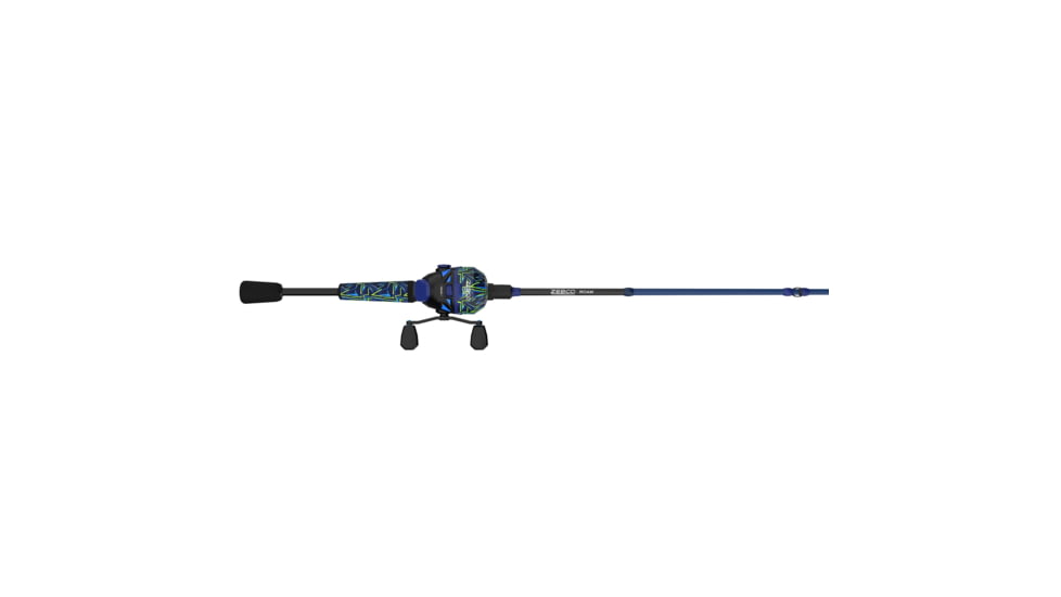 Zebco Roam Spincast Reel and Rod Combo, 6ft 2-PC Fiberglass Pole, ComfortGrip Handle, QuickSet Anti-Reverse Reel, Pre-Spooled w/ 10lb Zebco Line, Blue/Green, ROAMBG3602M.NS3