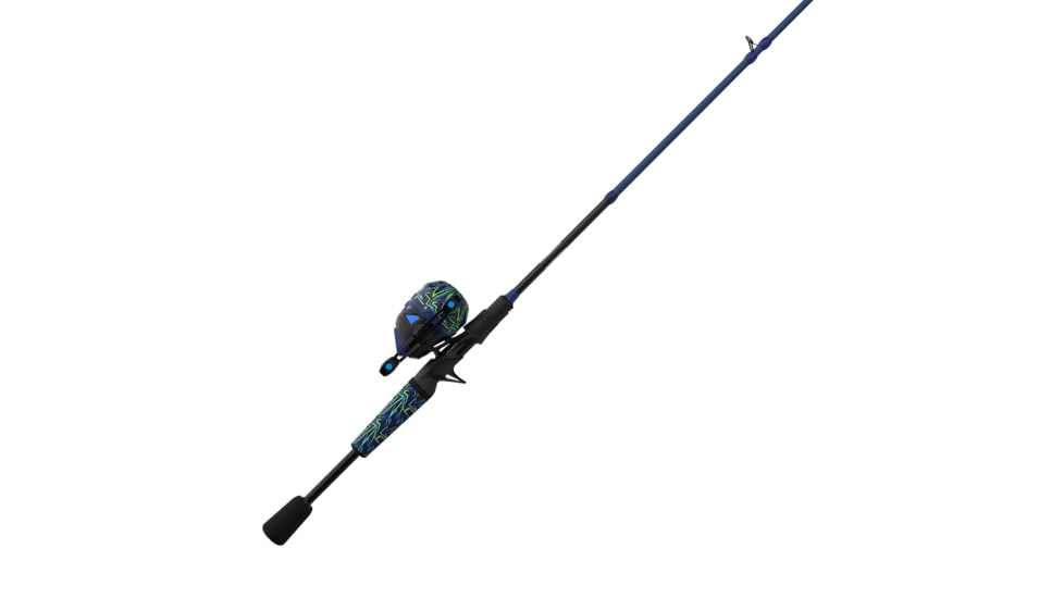 Zebco Roam Spincast Reel and Rod Combo, 6ft 2-PC Fiberglass Pole, ComfortGrip Handle, QuickSet Anti-Reverse Reel, Pre-Spooled w/ 10lb Zebco Line, Blue/Green, ROAMBG3602M.NS3