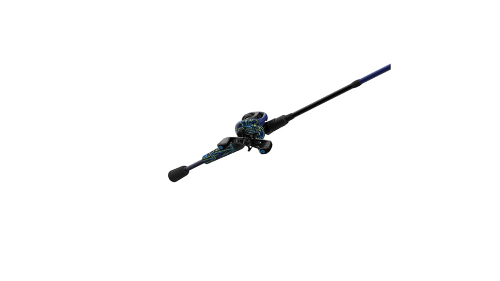 Zebco Roam Baitcast Reel and Rod Combo, 6ft 6in 2-PC Fiberglass Pole w/ Split-Grip MaxTac Handle, Lightweight Graphite Frame, RH Retrieve, Blue/Green, ROAMBG100662MH.NS3