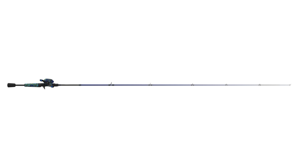 Zebco Roam Baitcast Reel and Rod Combo, 6ft 6in 2-PC Fiberglass Pole w/ Split-Grip MaxTac Handle, Lightweight Graphite Frame, RH Retrieve, Blue/Green, ROAMBG100662MH.NS3