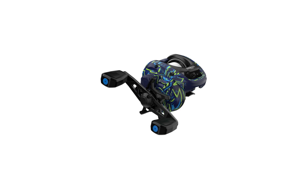 Zebco Roam Baitcast Reel and Rod Combo, 6ft 6in 2-PC Fiberglass Pole w/ Split-Grip MaxTac Handle, Lightweight Graphite Frame, RH Retrieve, Blue/Green, ROAMBG100662MH.NS3