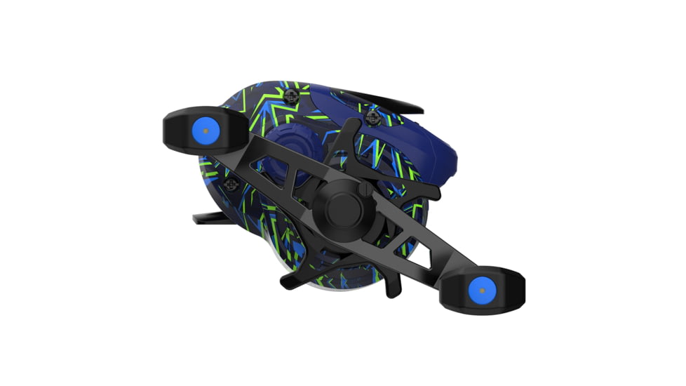 Zebco Roam Baitcast Reel and Rod Combo, 6ft 6in 2-PC Fiberglass Pole w/ Split-Grip MaxTac Handle, Lightweight Graphite Frame, RH Retrieve, Blue/Green, ROAMBG100662MH.NS3