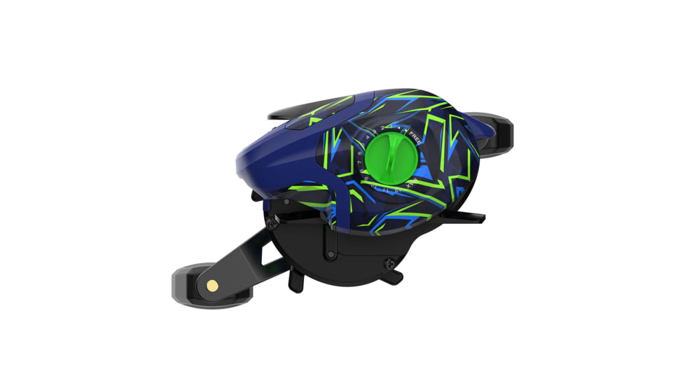 Zebco Roam Baitcast Reel and Rod Combo, 6ft 6in 2-PC Fiberglass Pole w/ Split-Grip MaxTac Handle, Lightweight Graphite Frame, RH Retrieve, Blue/Green, ROAMBG100662MH.NS3