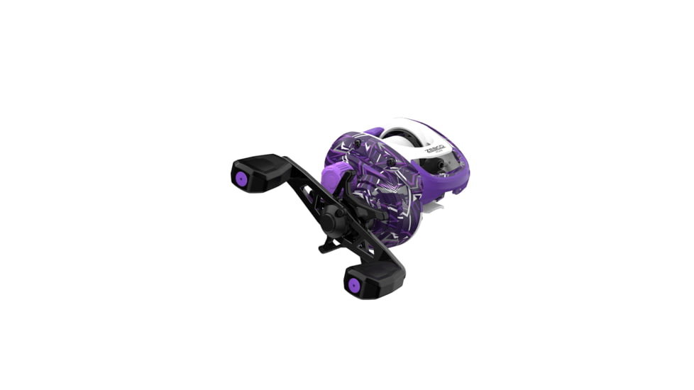 Zebco Roam Baitcast Reel and Rod Combo, 6ft 6in 2-PC Fiberglass Pole w/ Split-Grip MaxTac Handle, Lightweight Graphite Frame, RH Retrieve, Purple, ROAMPR100662MH.NS3