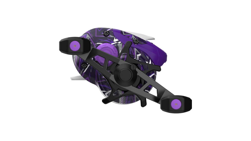 Zebco Roam Baitcast Reel and Rod Combo, 6ft 6in 2-PC Fiberglass Pole w/ Split-Grip MaxTac Handle, Lightweight Graphite Frame, RH Retrieve, Purple, ROAMPR100662MH.NS3