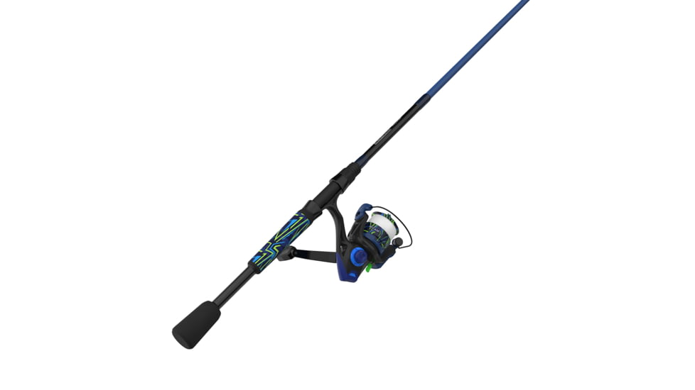 Zebco Roam Spinning Reel and Rod Combo, 6ft 6in 2-PC Fiberglass Pole, Split ComfortGrip Handle, Soft-Touch Handle Knob, SZ 30 Reel, Blue/Green, ROAMBG30662M.NS3